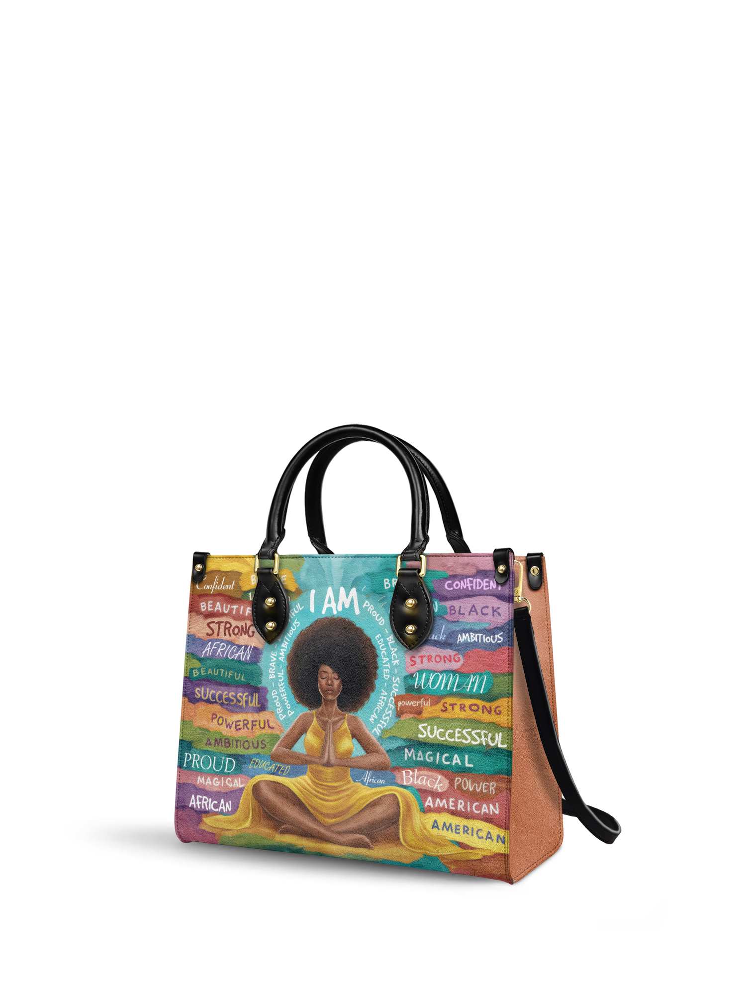 "AfroEssence" Leather Handbag