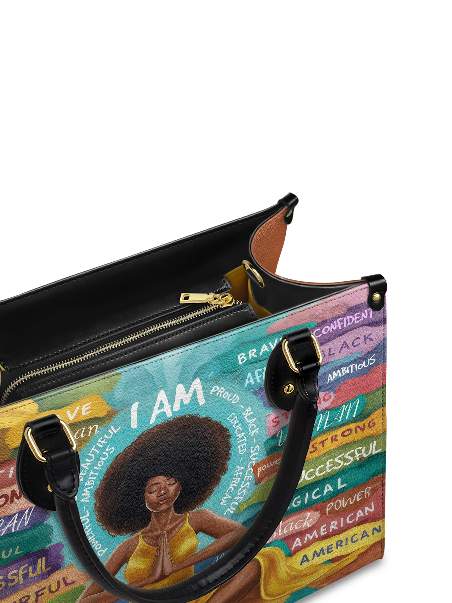 "AfroEssence" Leather Handbag