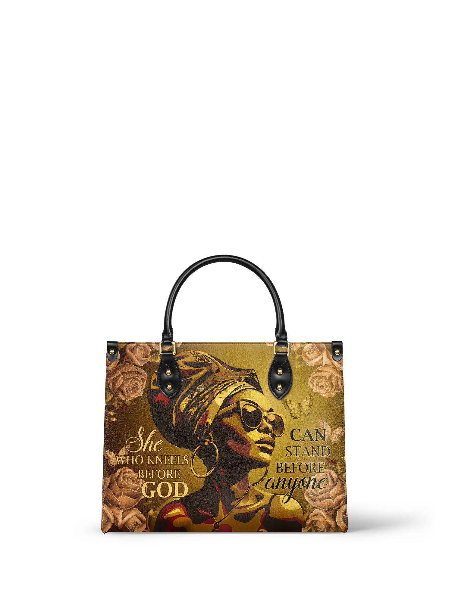 "Godfidence" Leather Handbag