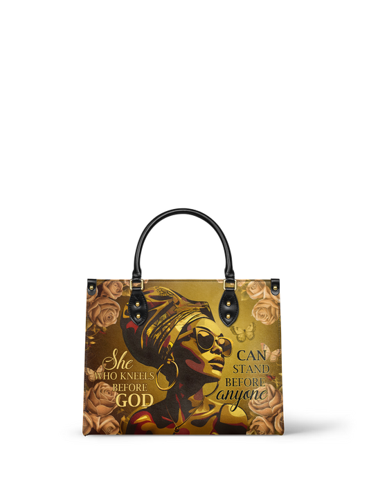 "Godfidence" Leather Handbag