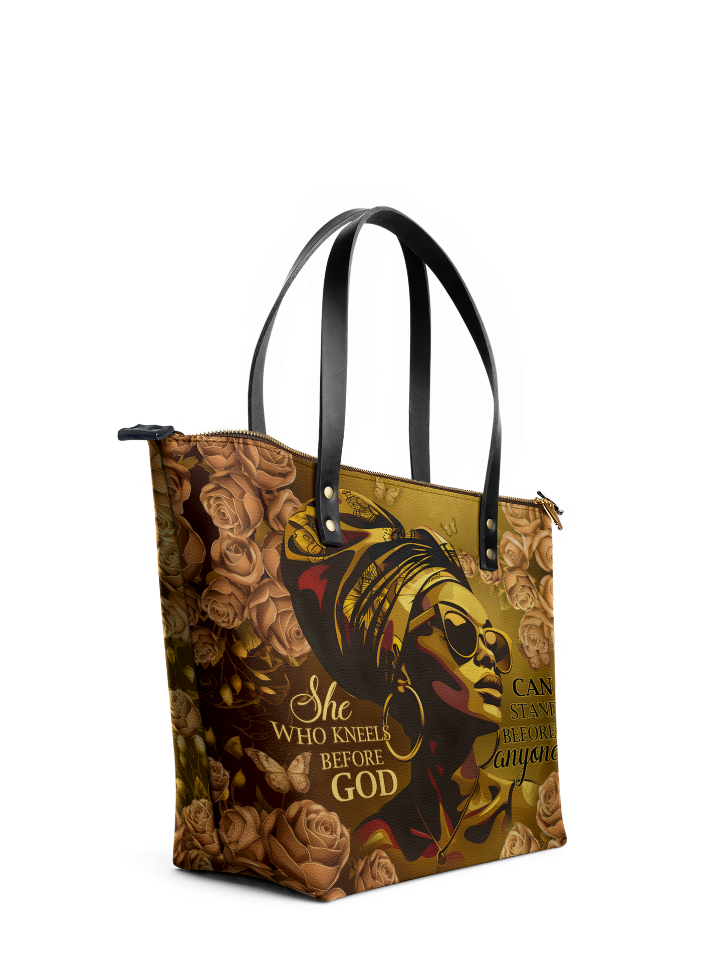 "Godfidence" Leather Tote Bag