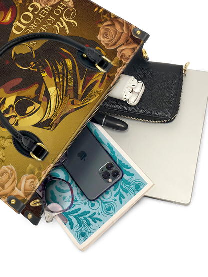 "Godfidence" Leather Handbag