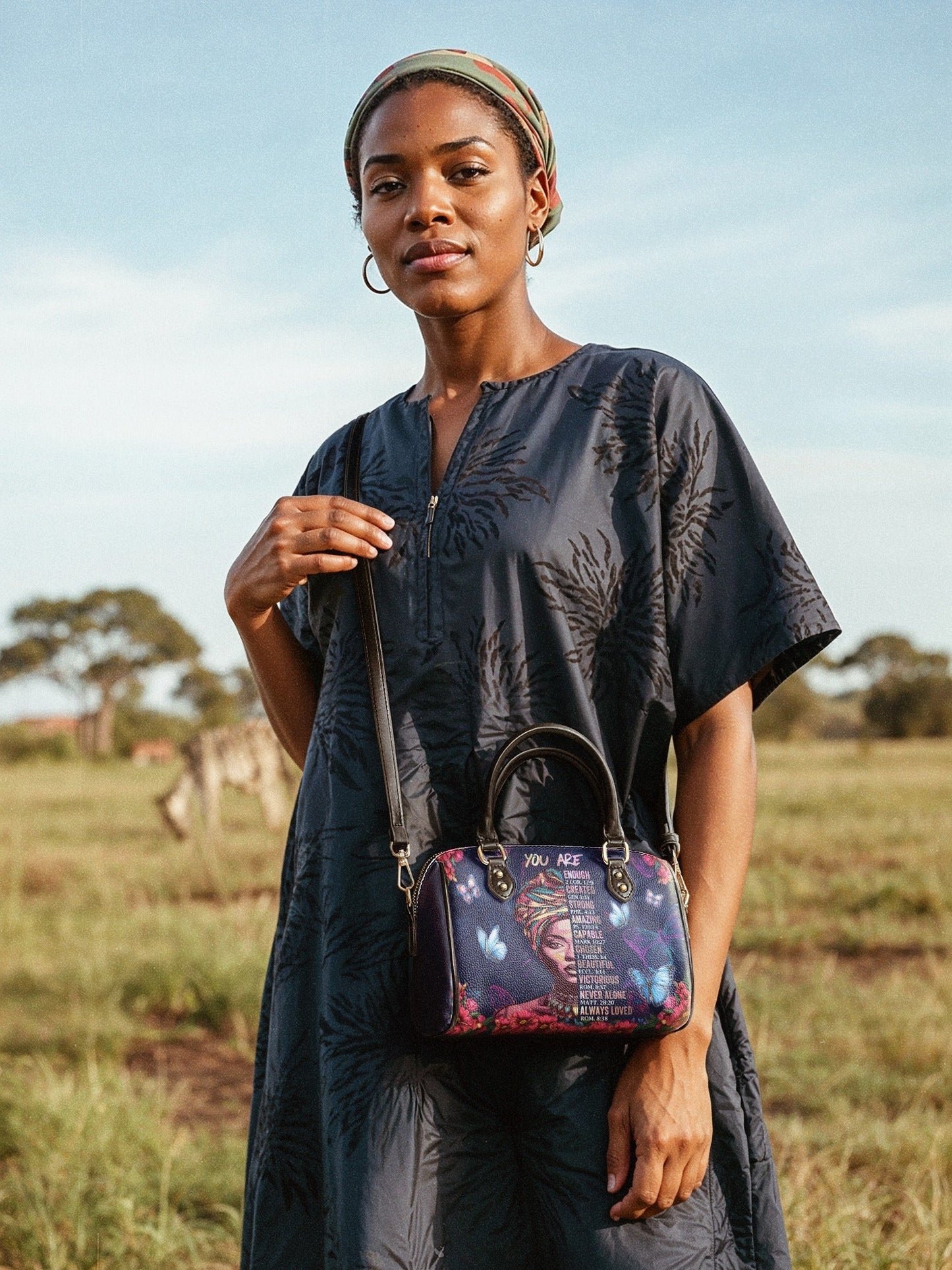 "Imani" Blue Orchid Mini Satchel