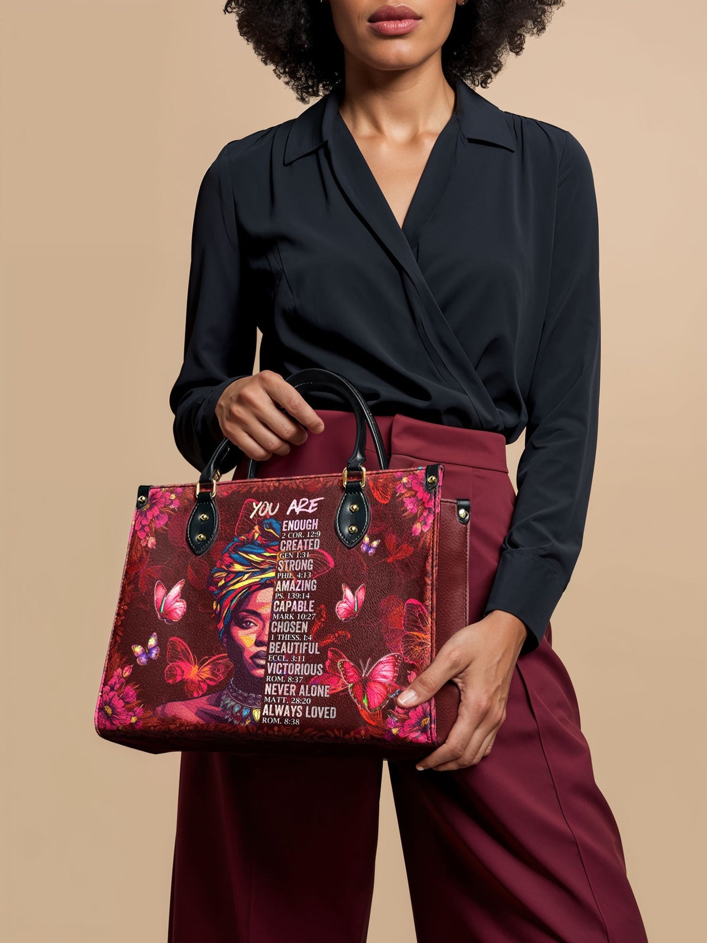 "Imani" Pomegranate Red Leather Handbag Deal