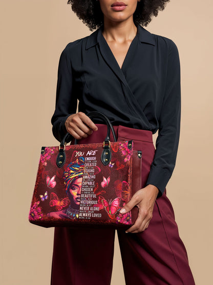 "Imani" Pomegranate Red Leather Handbag