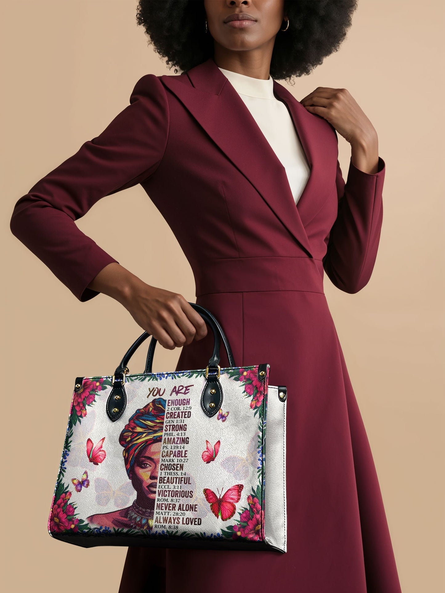 "Imani" Dove White Leather Handbag Deal