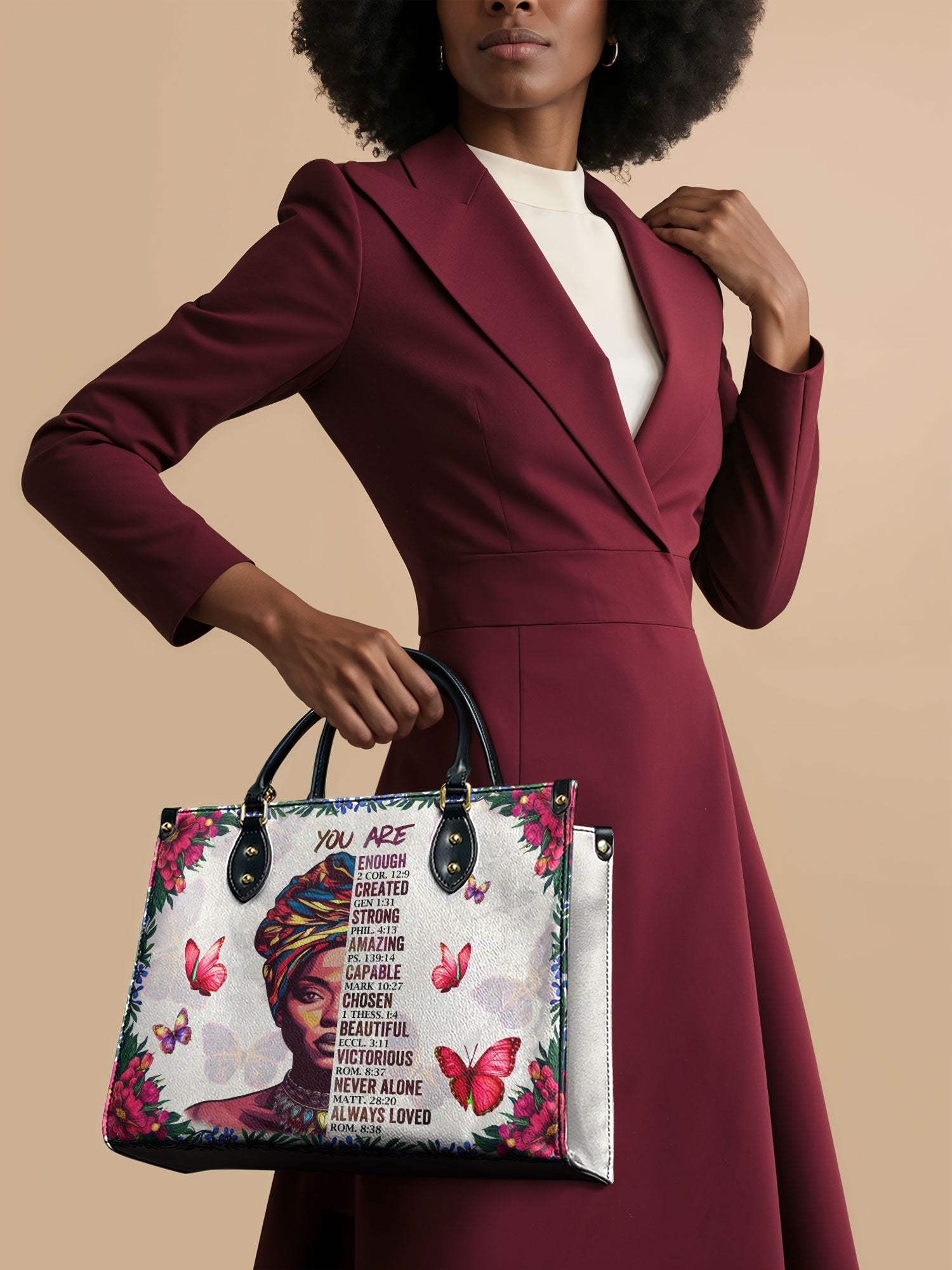 "Imani" Dove White Leather Handbag Deal