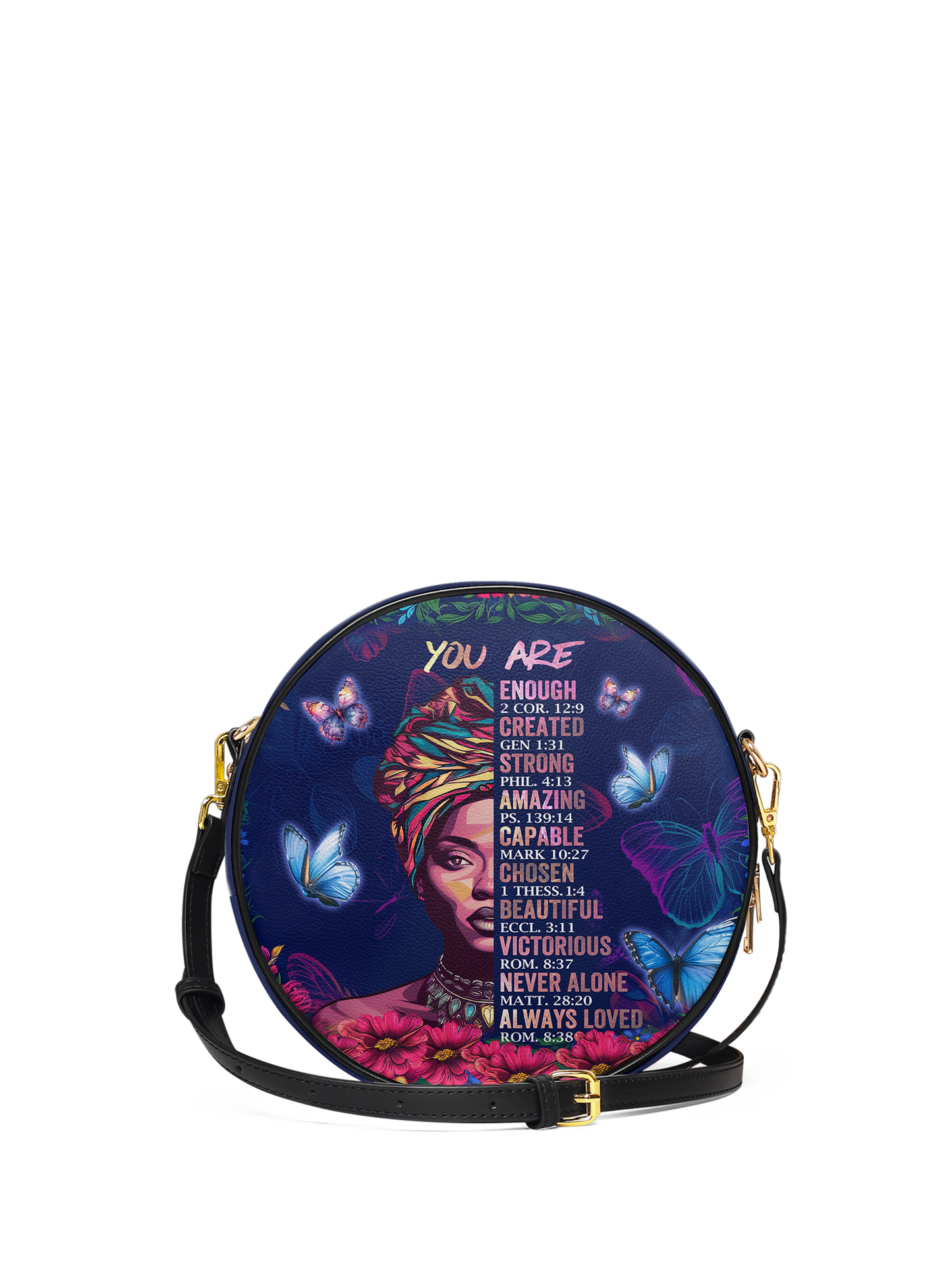 "Imani" Blue Orchid Circle Crossbody Bag