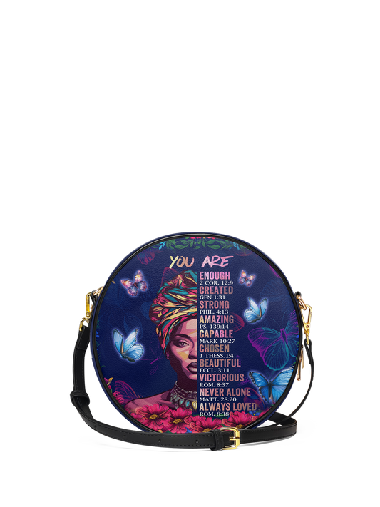 "Imani" Blue Orchid Circle Crossbody Bag