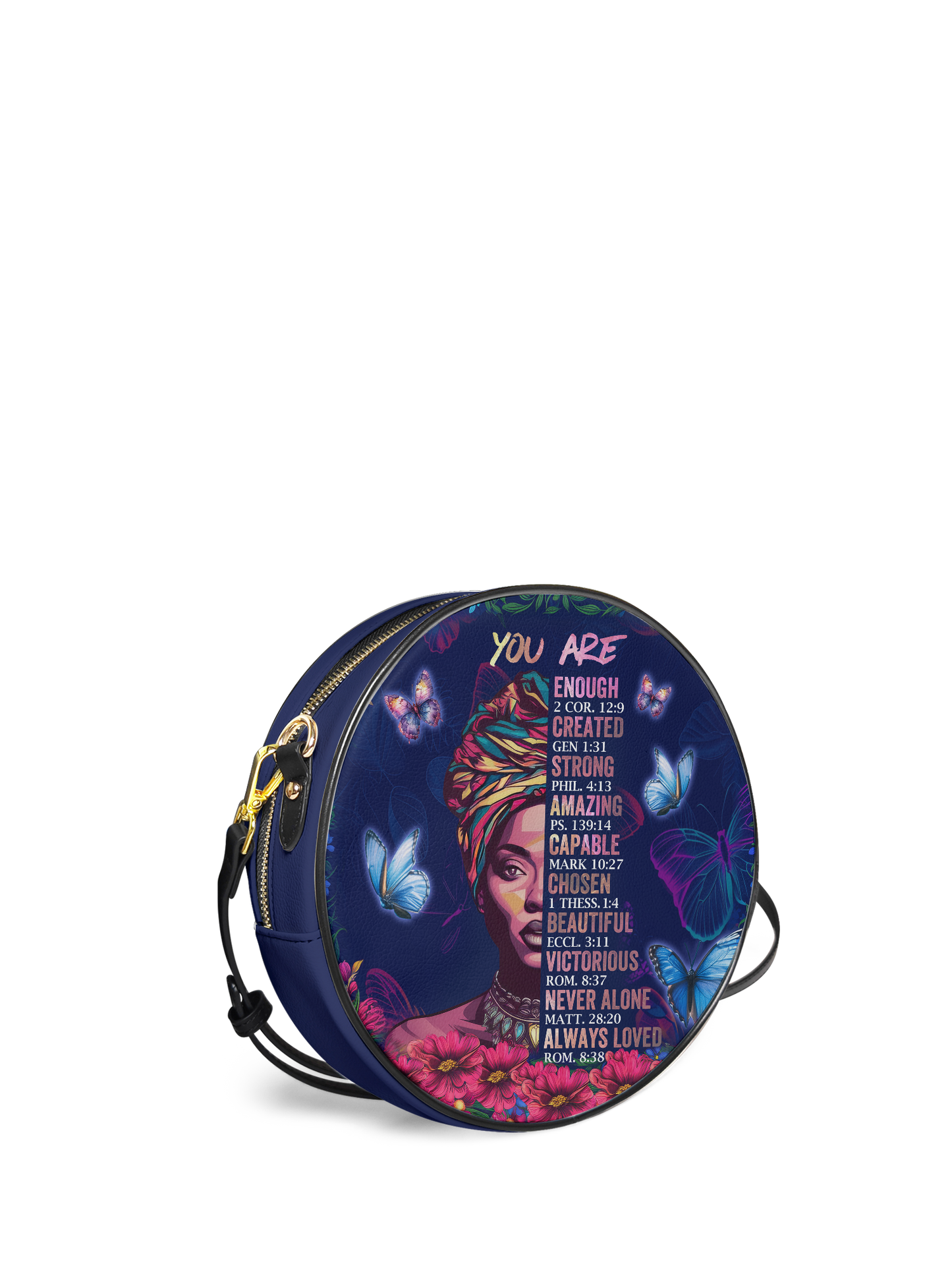 "Imani" Blue Orchid Circle Crossbody Bag