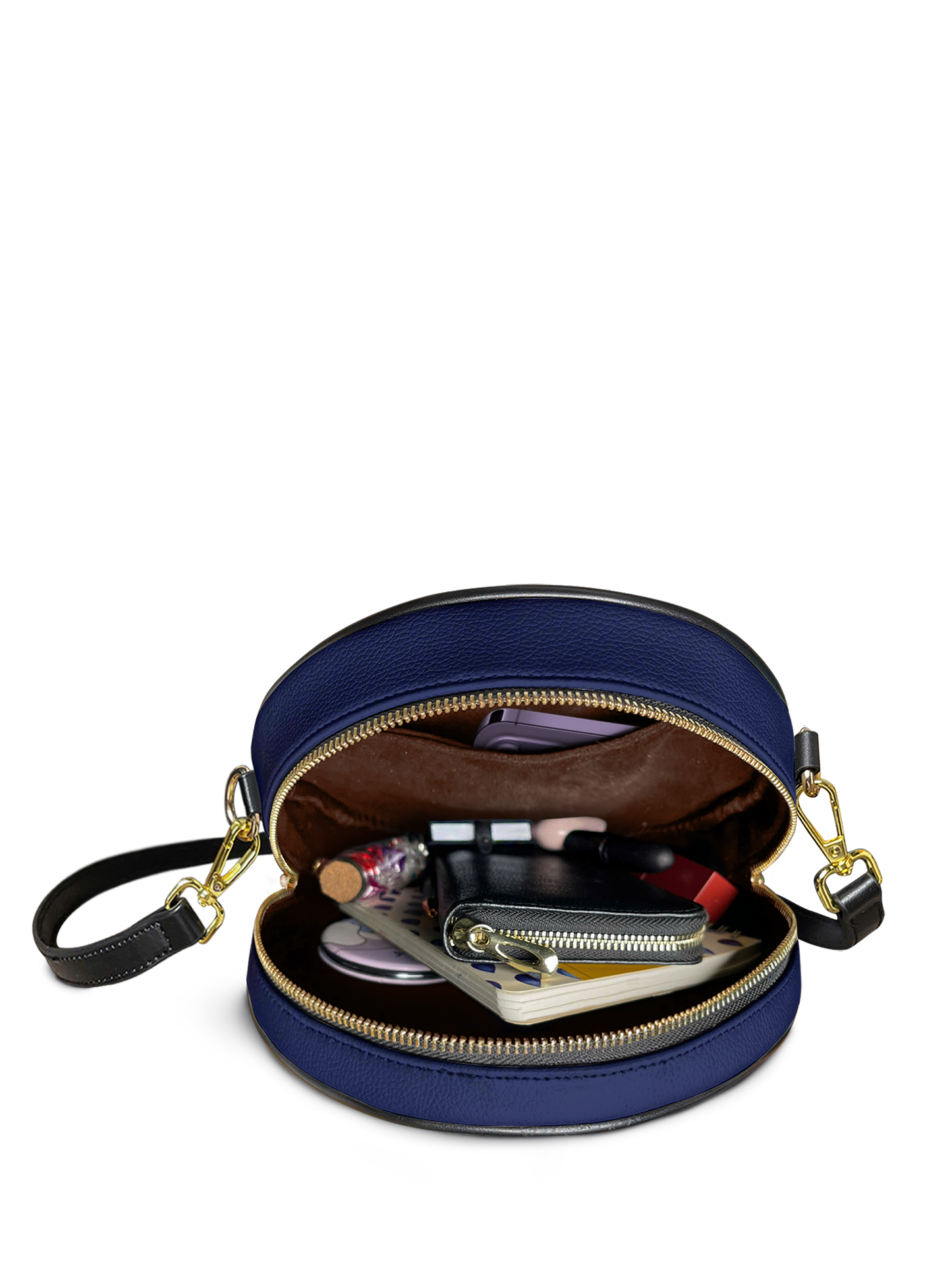 "Imani" Blue Orchid Circle Crossbody Bag