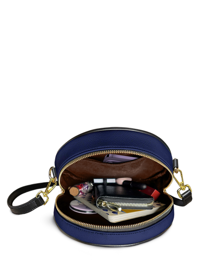 "Imani" Blue Orchid Circle Crossbody Bag