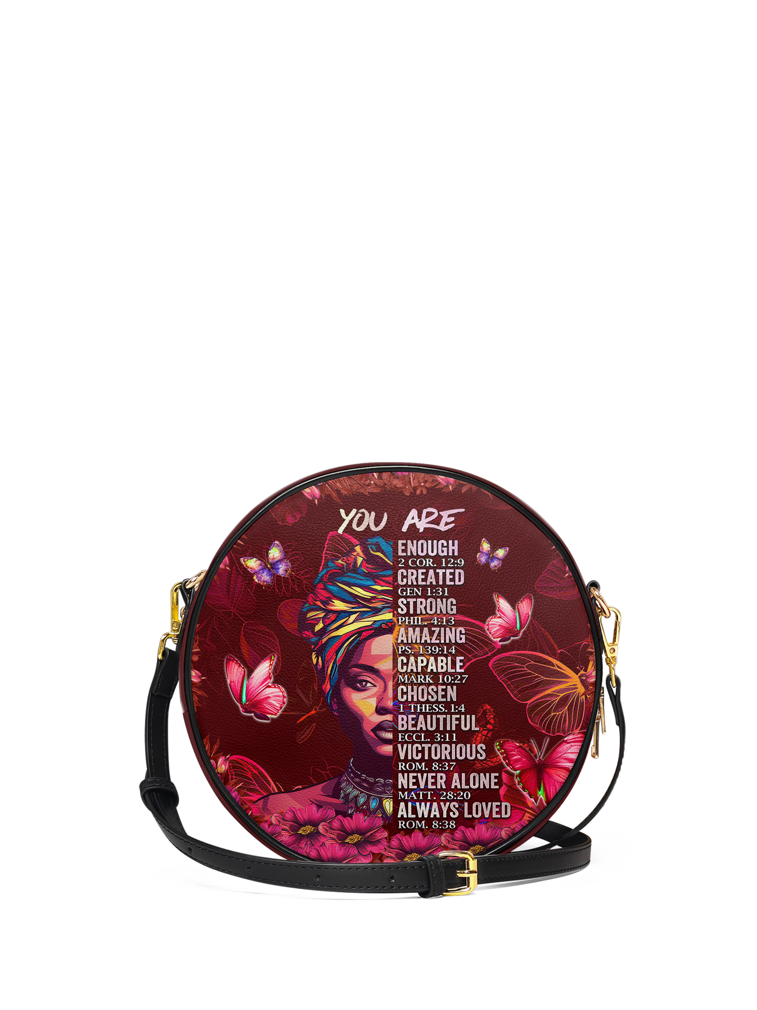 "Imani" Pomegranate Red Circle Crossbody Bag