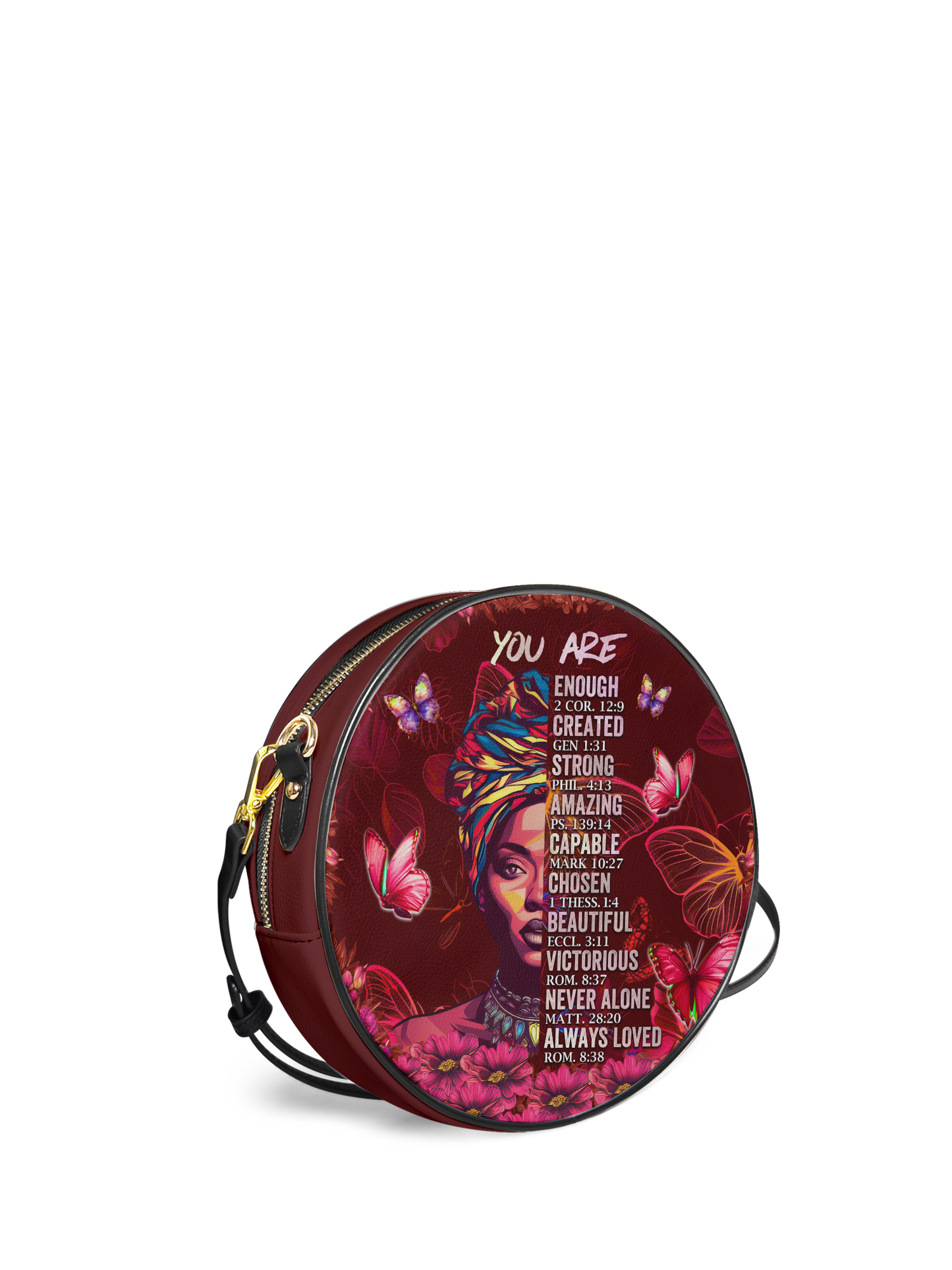 "Imani" Pomegranate Red Circle Crossbody Bag