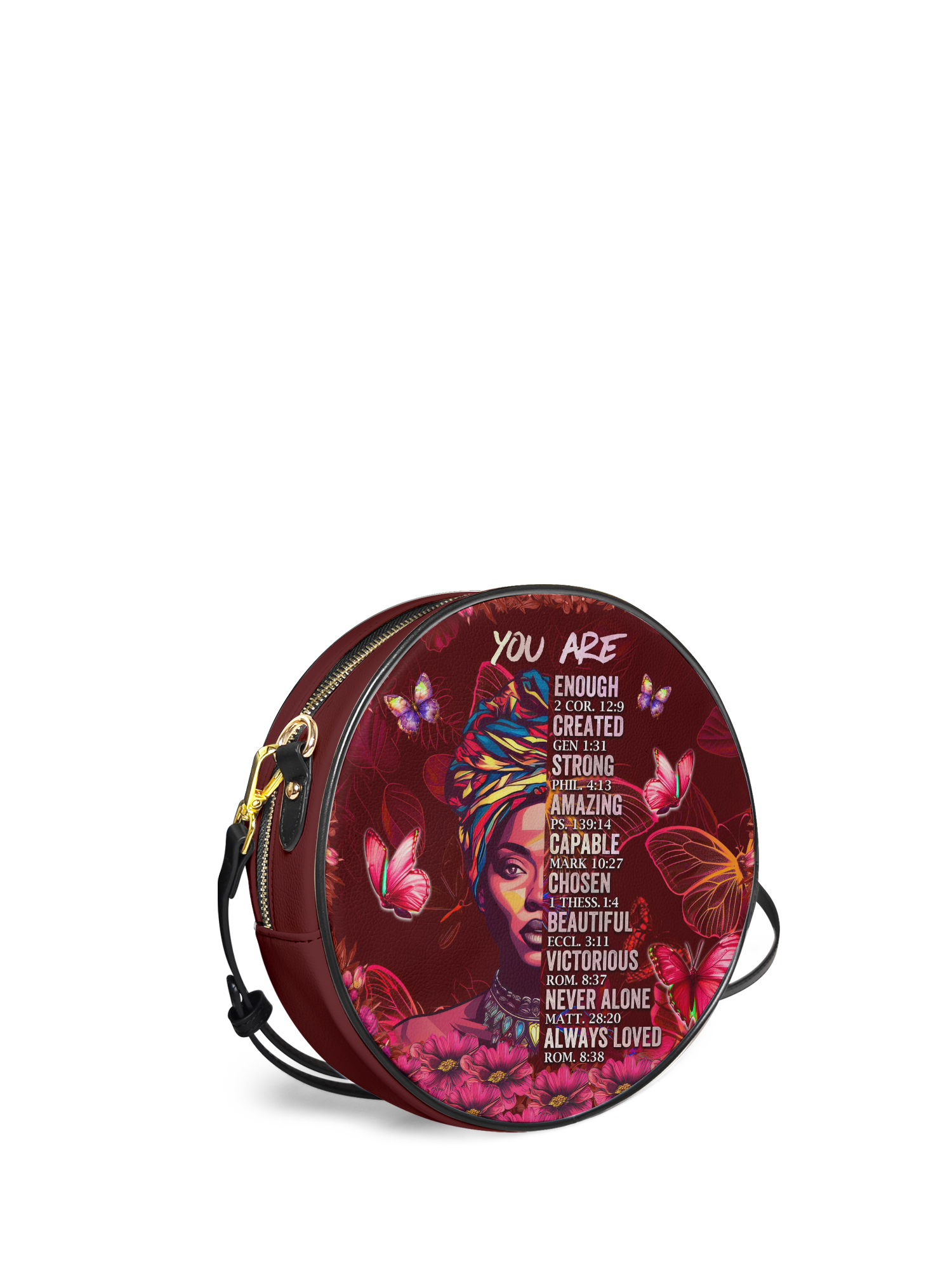 "Imani" Pomegranate Red Circle Crossbody Bag