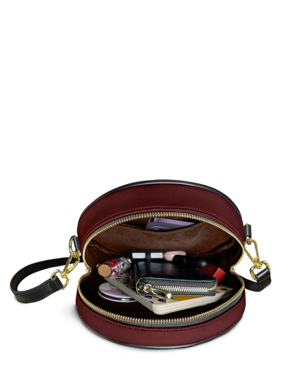 "Imani" Pomegranate Red Circle Crossbody Bag