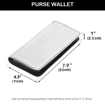  Leather Clutch Purse With Wristlet Strap Handle Snow Couple