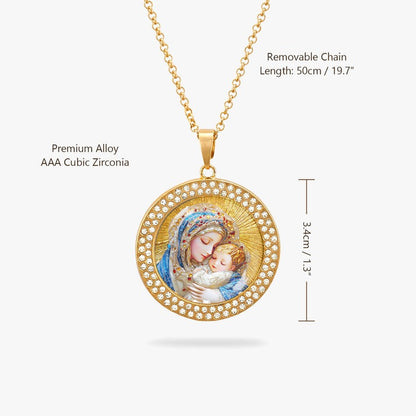  Virgin Mary Pendant Necklace Holy Embrace
