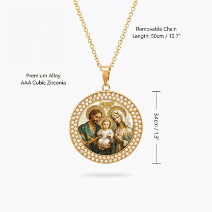  Necklace Sacred Holy Family Medallion