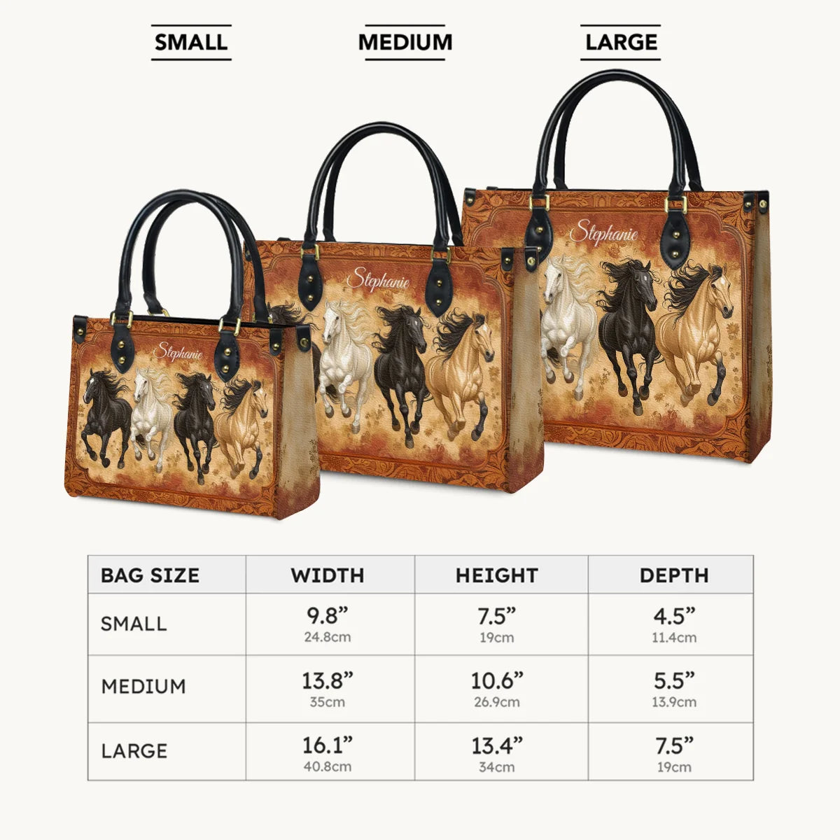  Personalized Galloping Horse Legacy Leather Bag