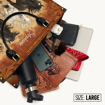  Personalized Galloping Horse Legacy Leather Bag