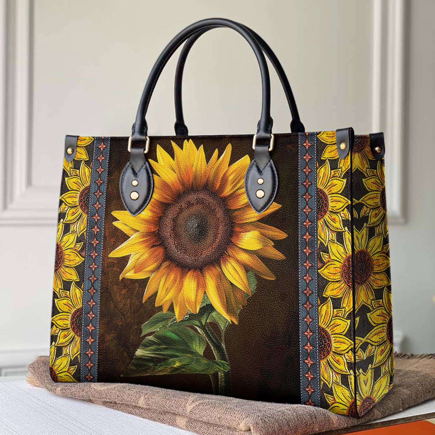  Leather Bag Sunflower Faith Hope