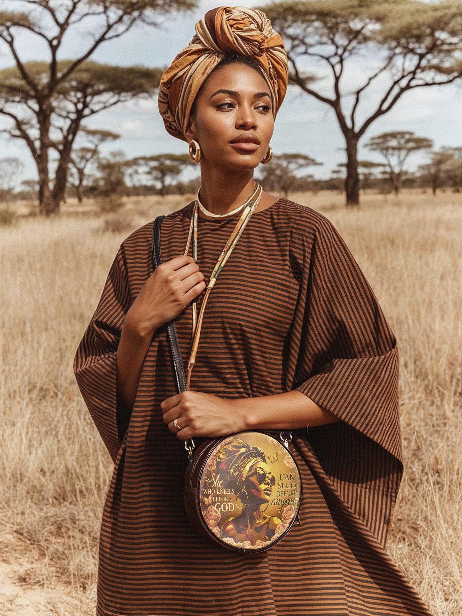 "Godfidence" Circle Crossbody Bag