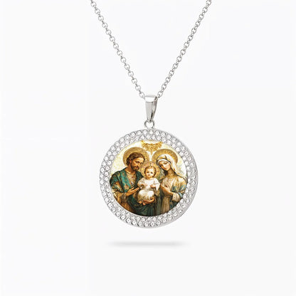  Necklace Sacred Holy Family Medallion