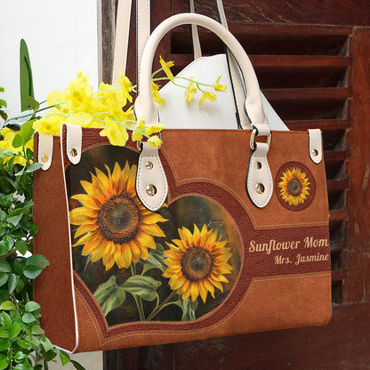  Leather Bag Personalized Sunflower Mom