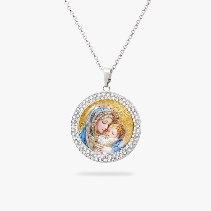  Virgin Mary Pendant Necklace Holy Embrace