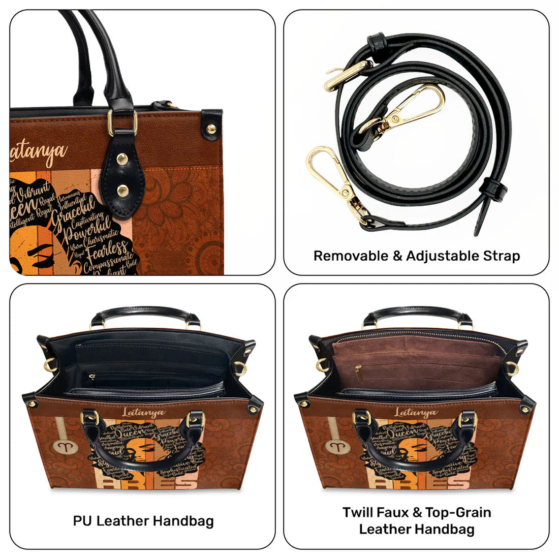  Horoscope Personalized Leather Bag