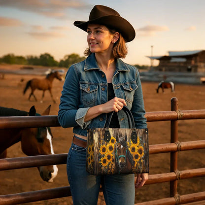  Sunflower Horseheart Leather Bag